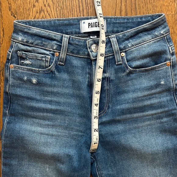 NWOT Paige Cindy Crop Jeans in Rock Show Distressed size 24 - Picture 7 of 11